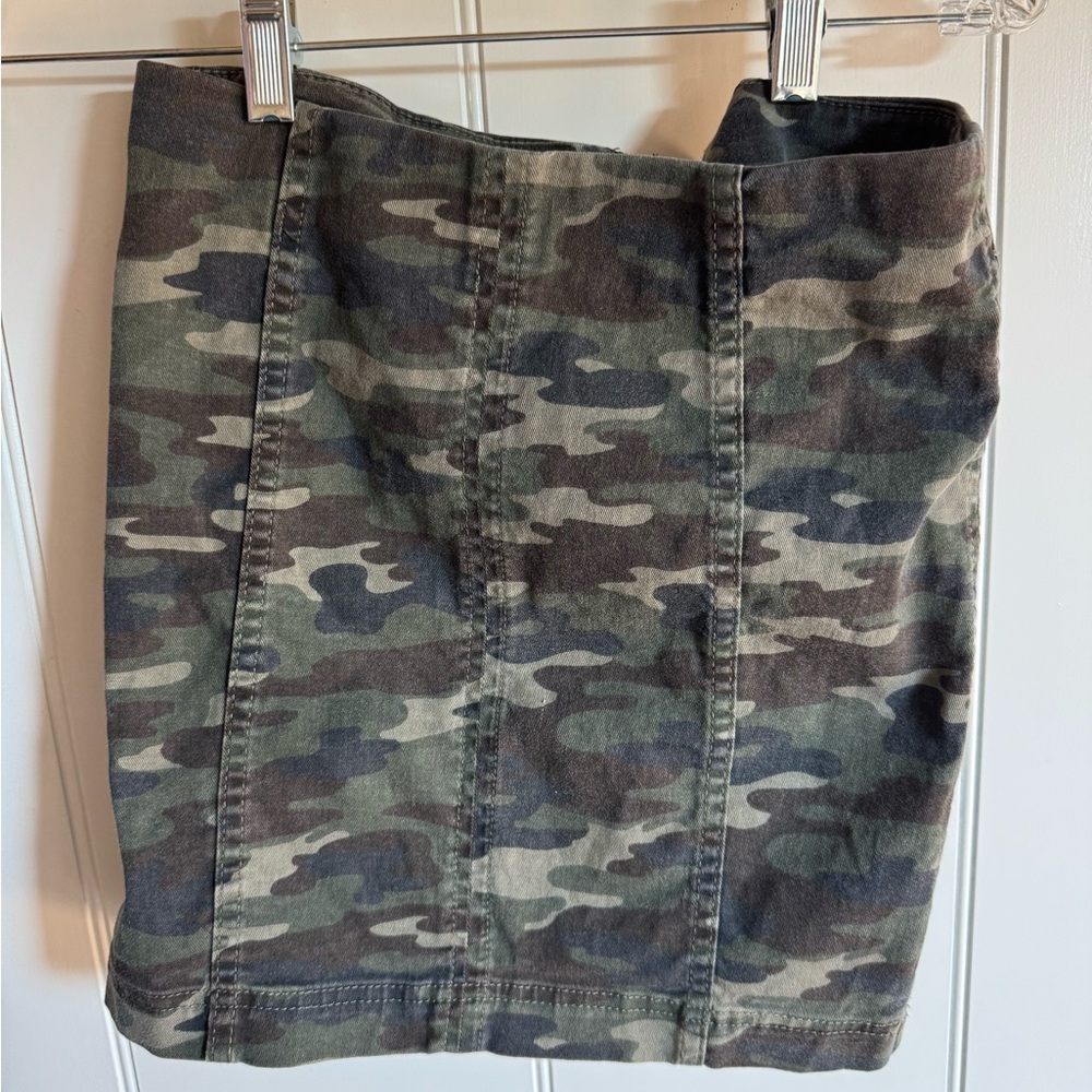 Free People Camouflage Mini Skirt